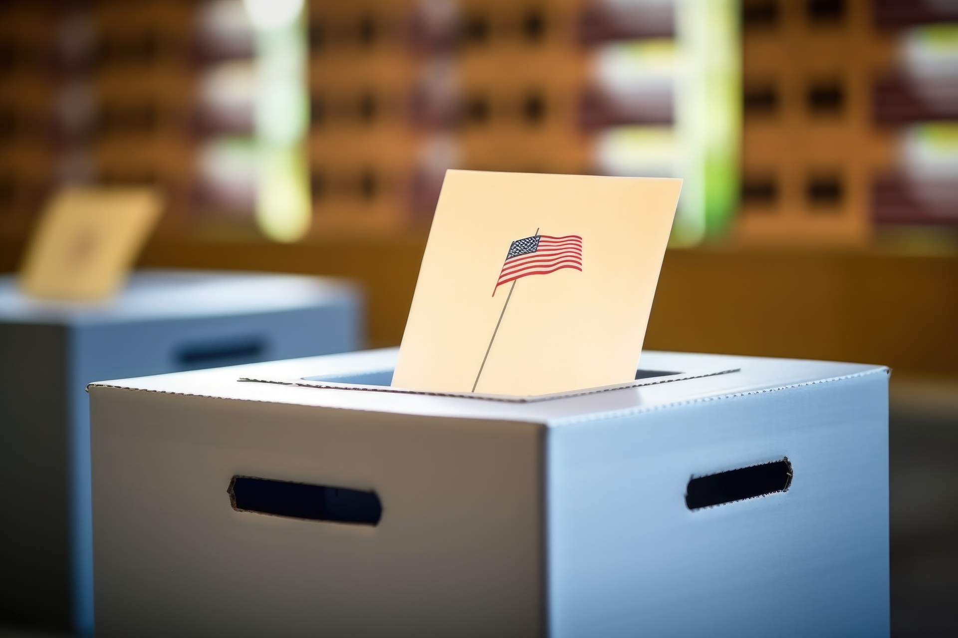 Closeup of election ballot. AI Generated. High quality illustration